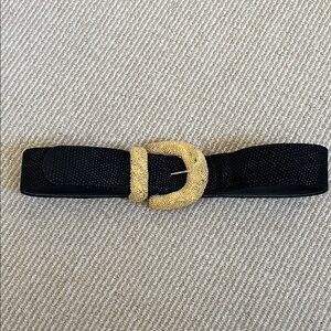 Carlisle Black Belt with Gold Buckle